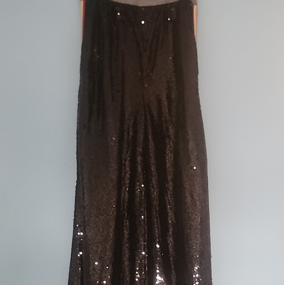Sequin wideleg pants